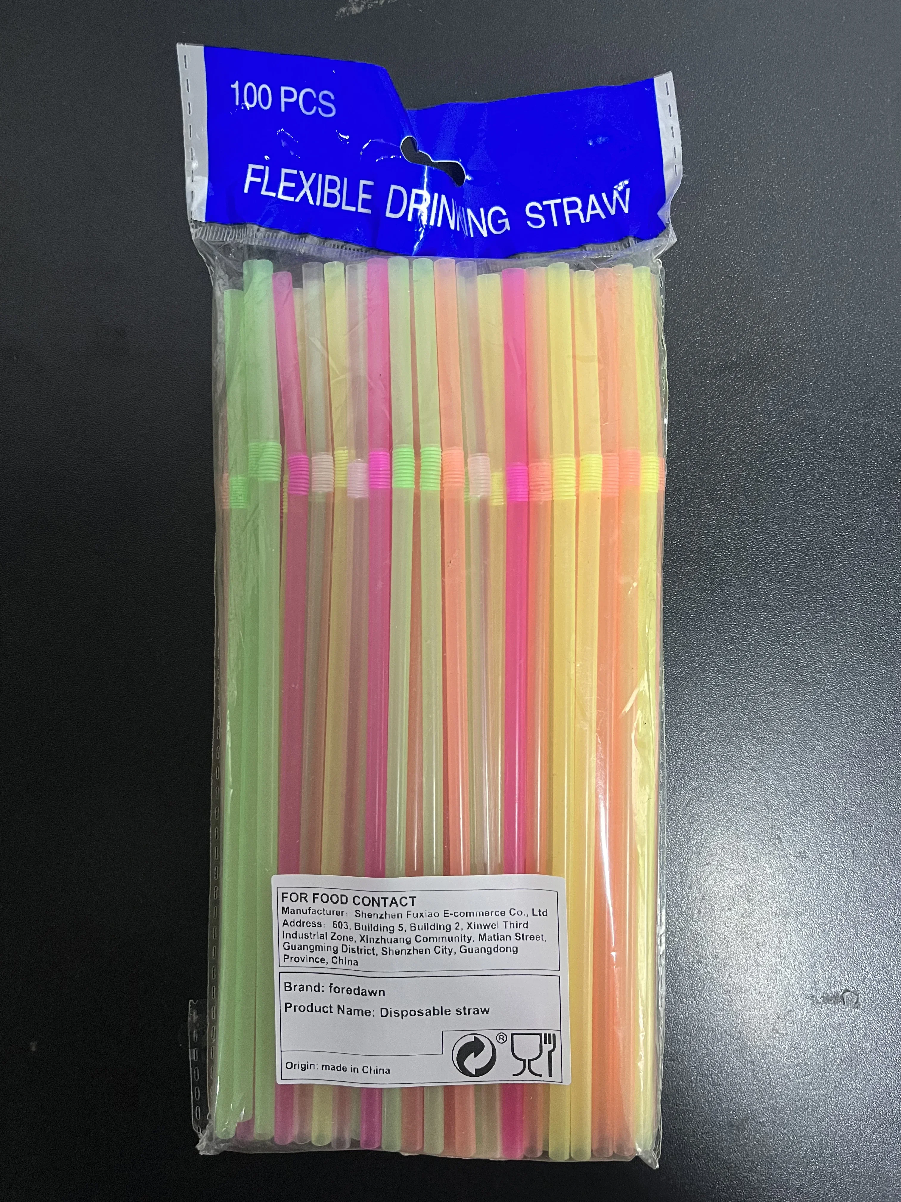 Disposable Plastic Straws 5 Models 100 Pcs Straws Drinking Kitchenware Bar Wedding Party Cocktail