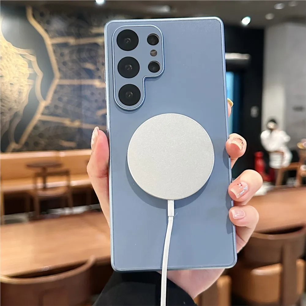 Titanium Matte Magnetic Shockproof Case with Lens Protection