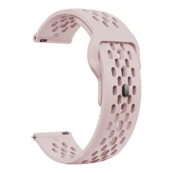 Silicone Sport Watch Strap - Premium Replacement Band for Smartwatches (Available in 18mm, 20mm, and 22mm) (Pink)