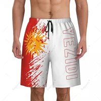 Men's Yezidi Flag Beach Pants Board Shorts Surfing Boys Soccer Cycling Swimwear Running Polyester 1