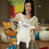 Cute Simulated Cat Designer Backpack Women Kawaii Soft Plush Trendy Backpack Purse for Woman School Bag Gift for Girls - Image 3