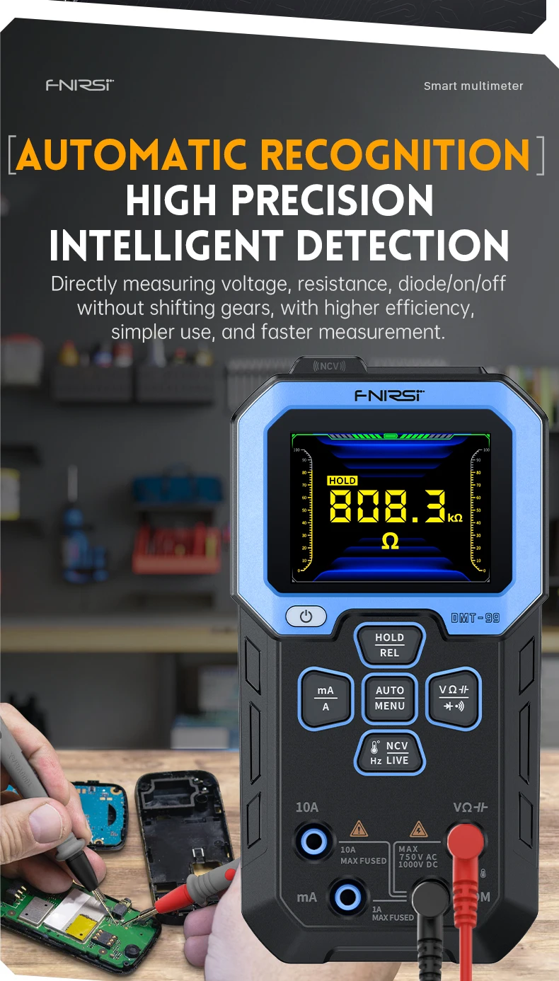 DMT-99 Digital Multimeter 9999 Auto Range,Resistance Capacitance Frequency Tempe