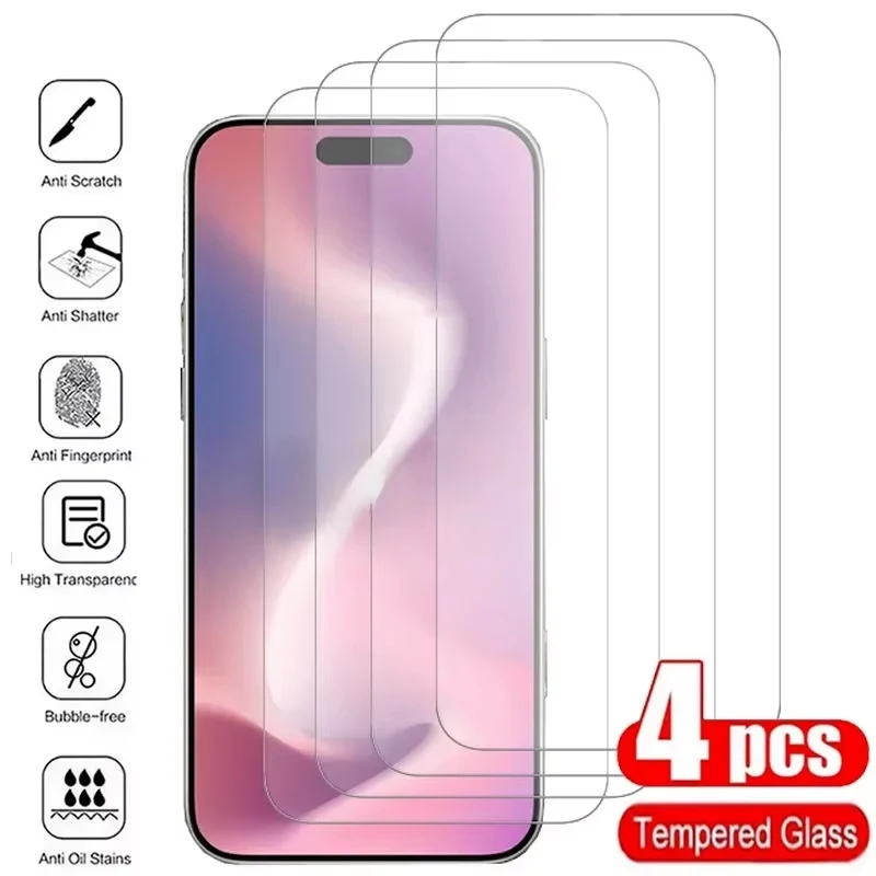 1-4pcs Screen Protector Tempered Glass For Samsung A56 5G A57 A07 A06 A05 A35 A34 A33 A55 A54 A53 A52 A17 A16 A15 A36 A26 A16 1