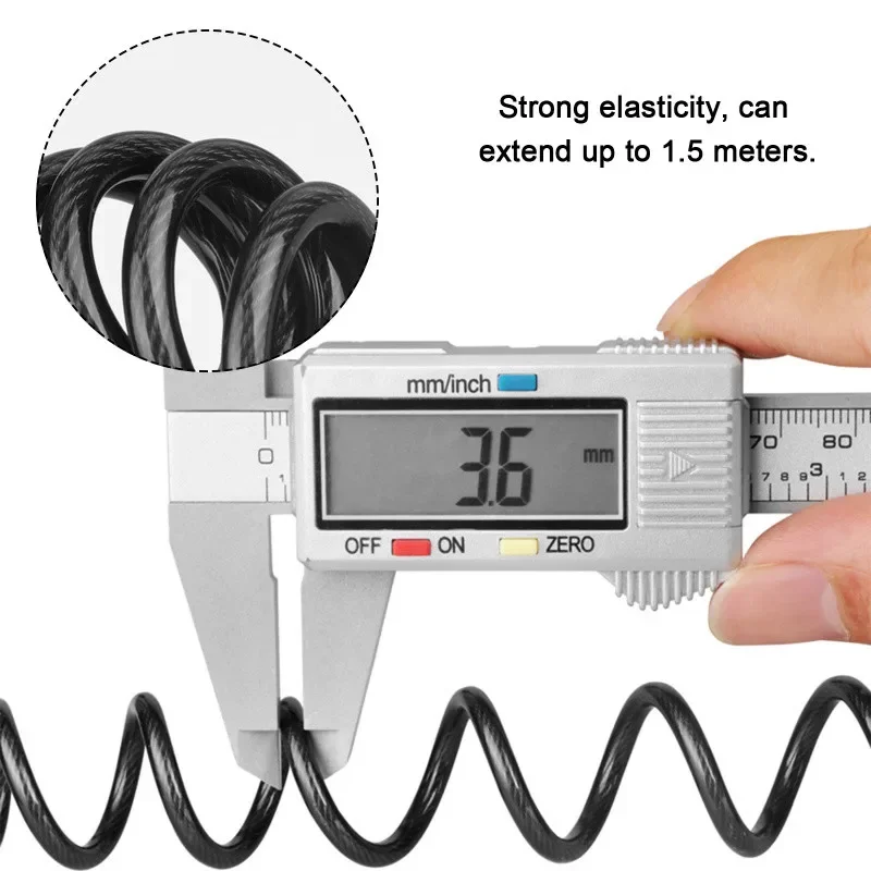 Motorcycle Bicycle Anti-Theft Chain 4-Digit Password Combination Helmet Lock