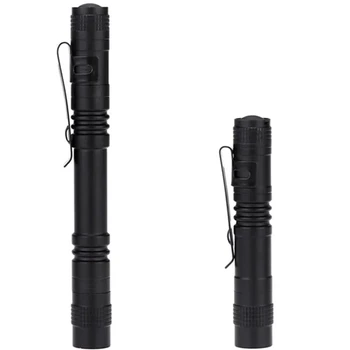 New Pen Mini Portable LED Flashlight Torch Flash Light Battery Hunting Lamp Pocket Flashlights  Camping,Outdoor,Emergency Pack 5