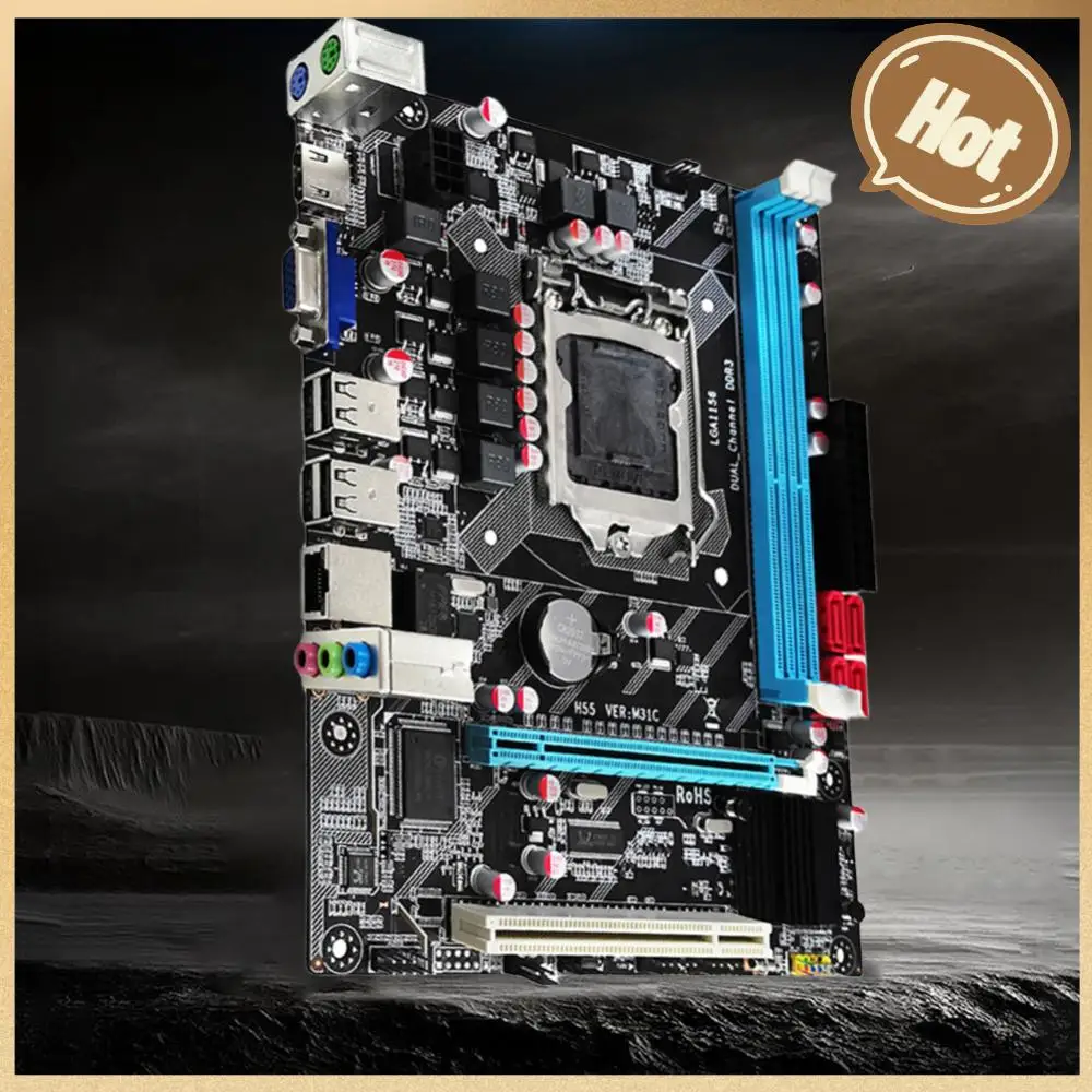 

Комплект материнской платы H55 DDR3 ОЗУ LGA 1156 десктопная материнская плата 16 Гб Память компьютерная материнская плата SATA2.0 I3 530 I5 750 660CPU 1333 МГц
