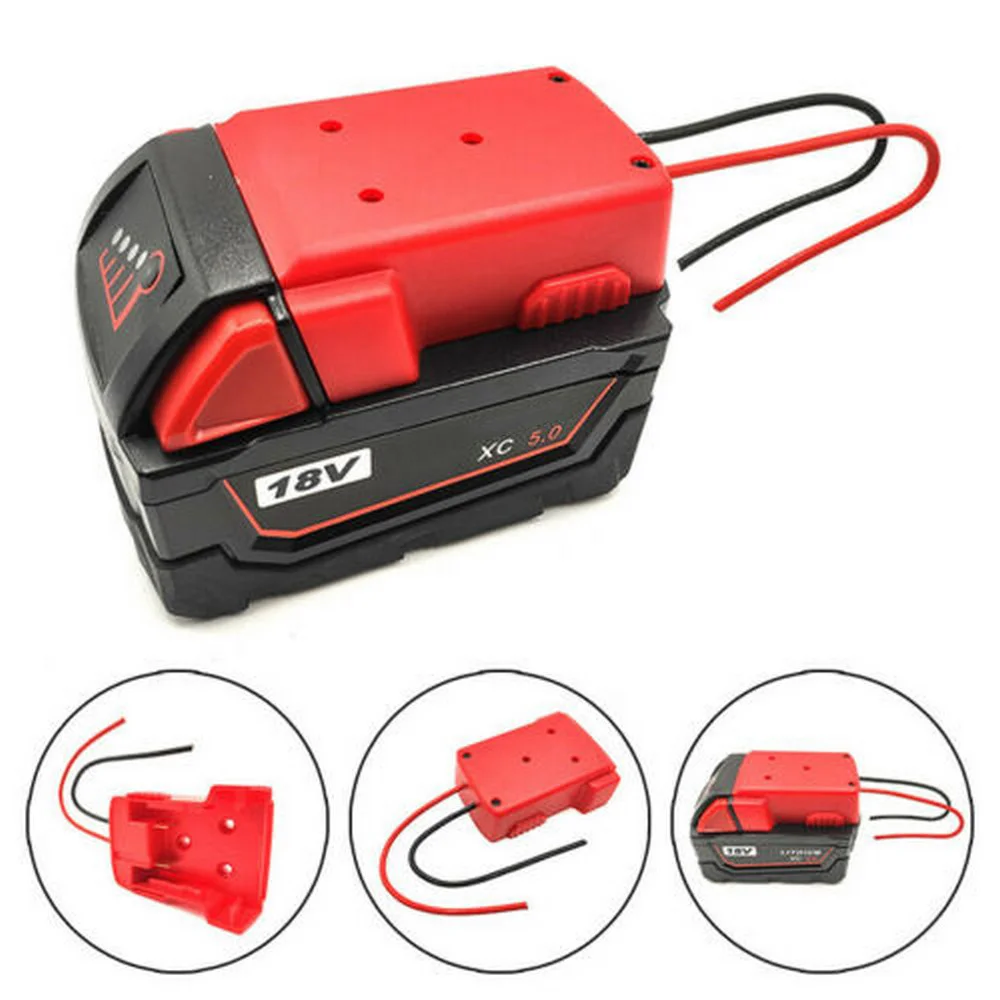 

Battery Adapter for Milwaukee M18 XC18 18V Li-Ion Battery DIY Power Tool Battery Converter 12 Awg Wires Connector Conversion