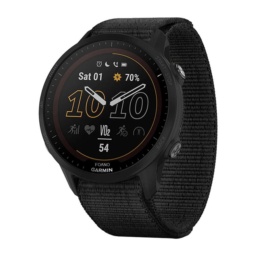 Correa de repuesto para reloj Garmin Forerunner 955 Solar 935 945 LTE 745,  correa de nailon con gancho, accesorios de pulsera