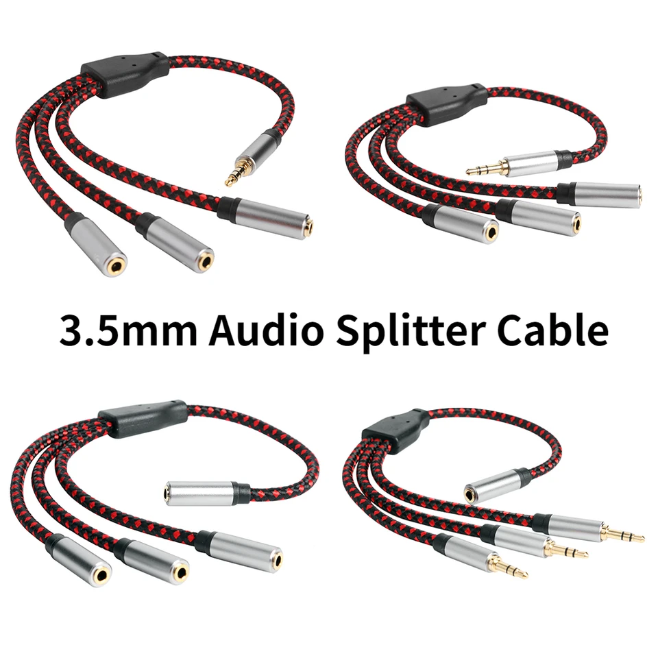 Adattatore Jack Cuffie Adattatore Audio Splitter A Y 3,5mm | 2 Pezzi, Donna A 2 Maschi, 25cm, Per Condividere Audio Tra Cuffie O Microfoni Adattatore - Foto 6