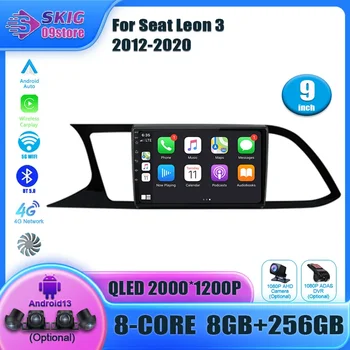 Autoradio Android 14 con Navigazione Multimediale 5G Wifi per Seat Leon 3 2012-2020, Carplay Wireless, GPS Stereo Unità di Testa