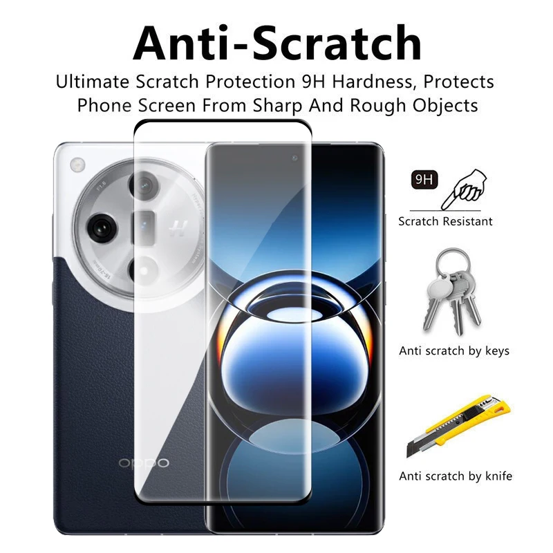 Premium 3D Full Cover Curved Screen Protector and Lens Film, Tempered Glass