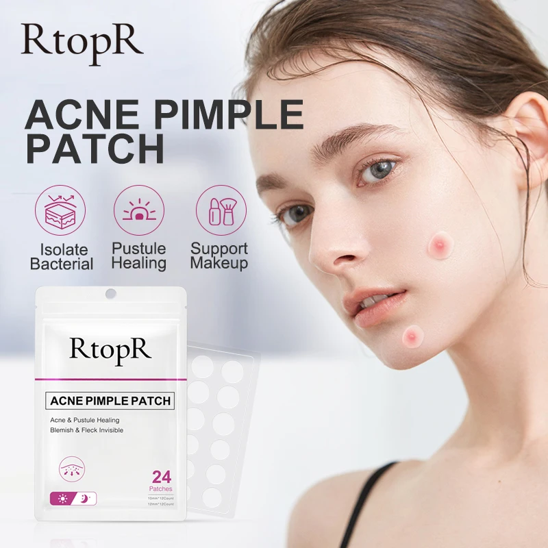 RtoPR-Patch de espinha da acne, Pimple Pimple Patch, Absorvendo Blemish, Acne invisível, Pele lisa, Pele lisa, Cuidados com a pele, Pele lisa