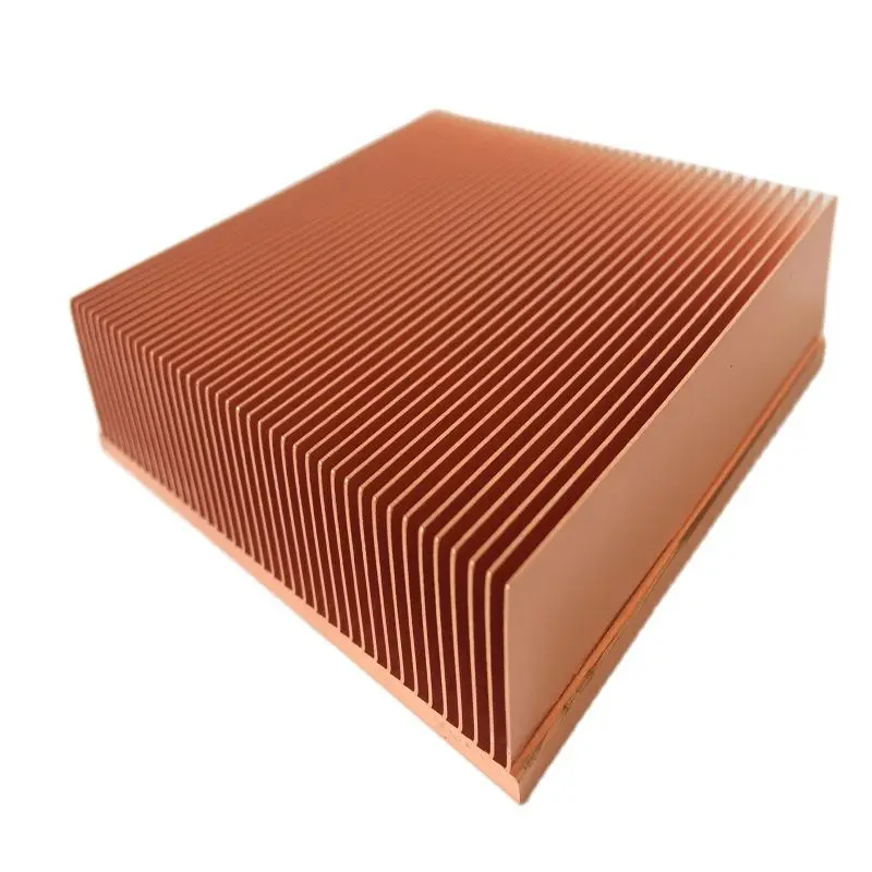 Dissipador de Calor Faça Você Mesmo Pure Copper Skiing Fin Radiador Dissipador de Calor Chip Eletrônico Amplificador de Potência Refrigerador Puro 80x80x20 mm - Imagem 3