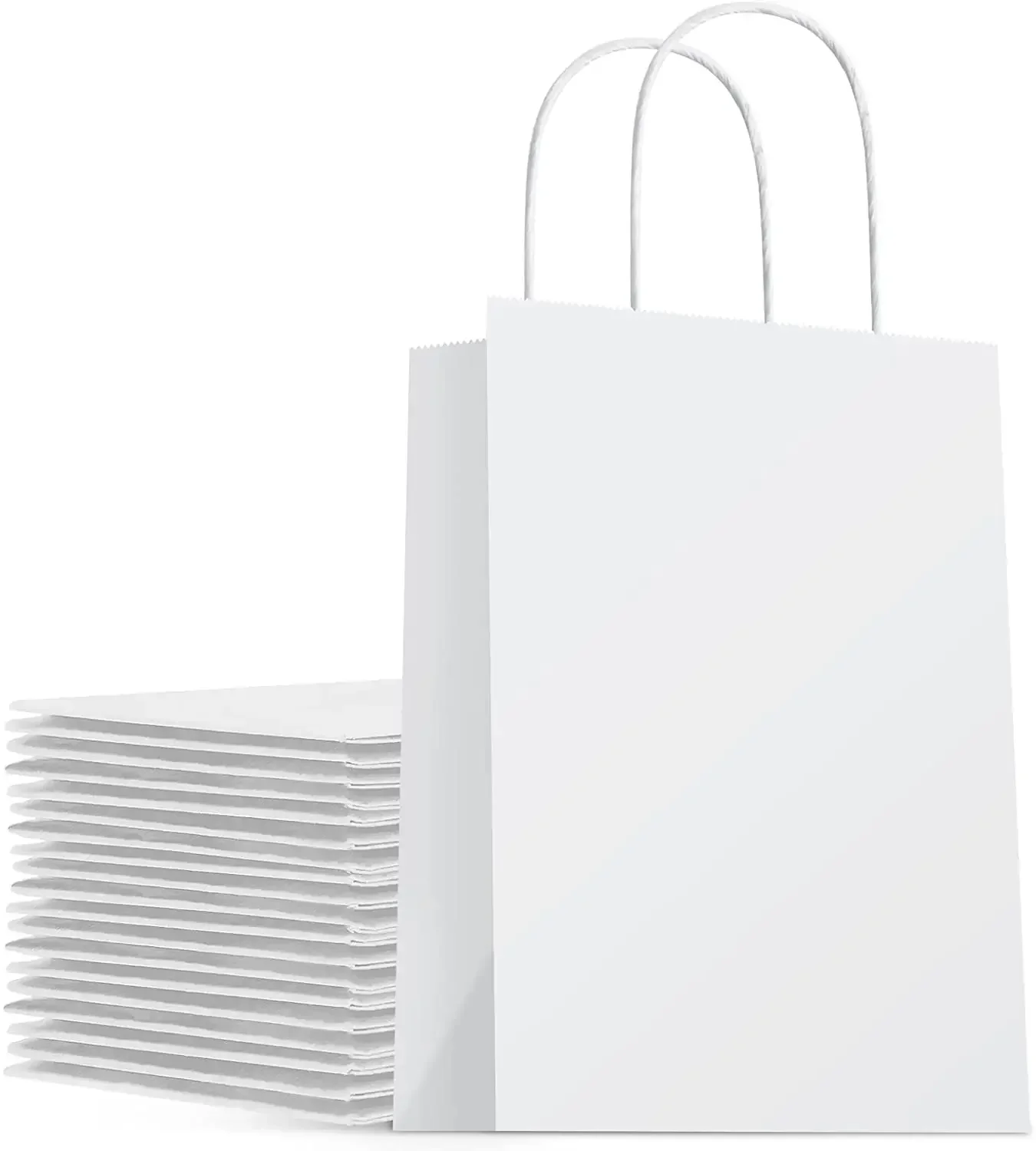 60 Sacchetti Regalo Di Carta Kraft Marrone Con 20 Adesivi - 18x9x5,5 Cm - Ideali Per Confezioni Regalo, Pane, Biscotti