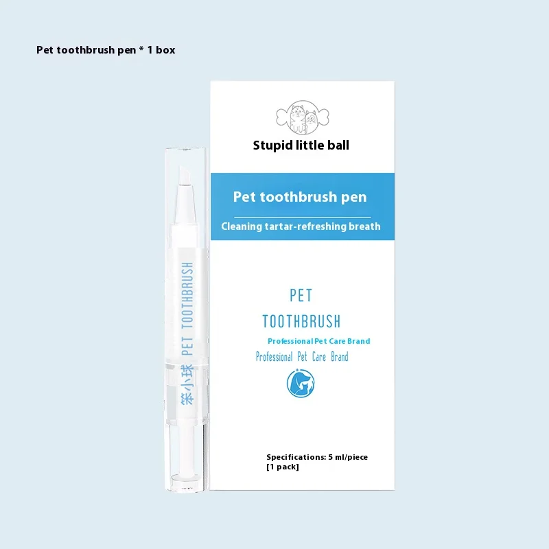 Pet Toothbrush Pen Teeth Clean Fresh Breath Pet Toothbrush Paste Brush One Easy To Use Cat Tooth Brush ToothbrushSet Accessories 6