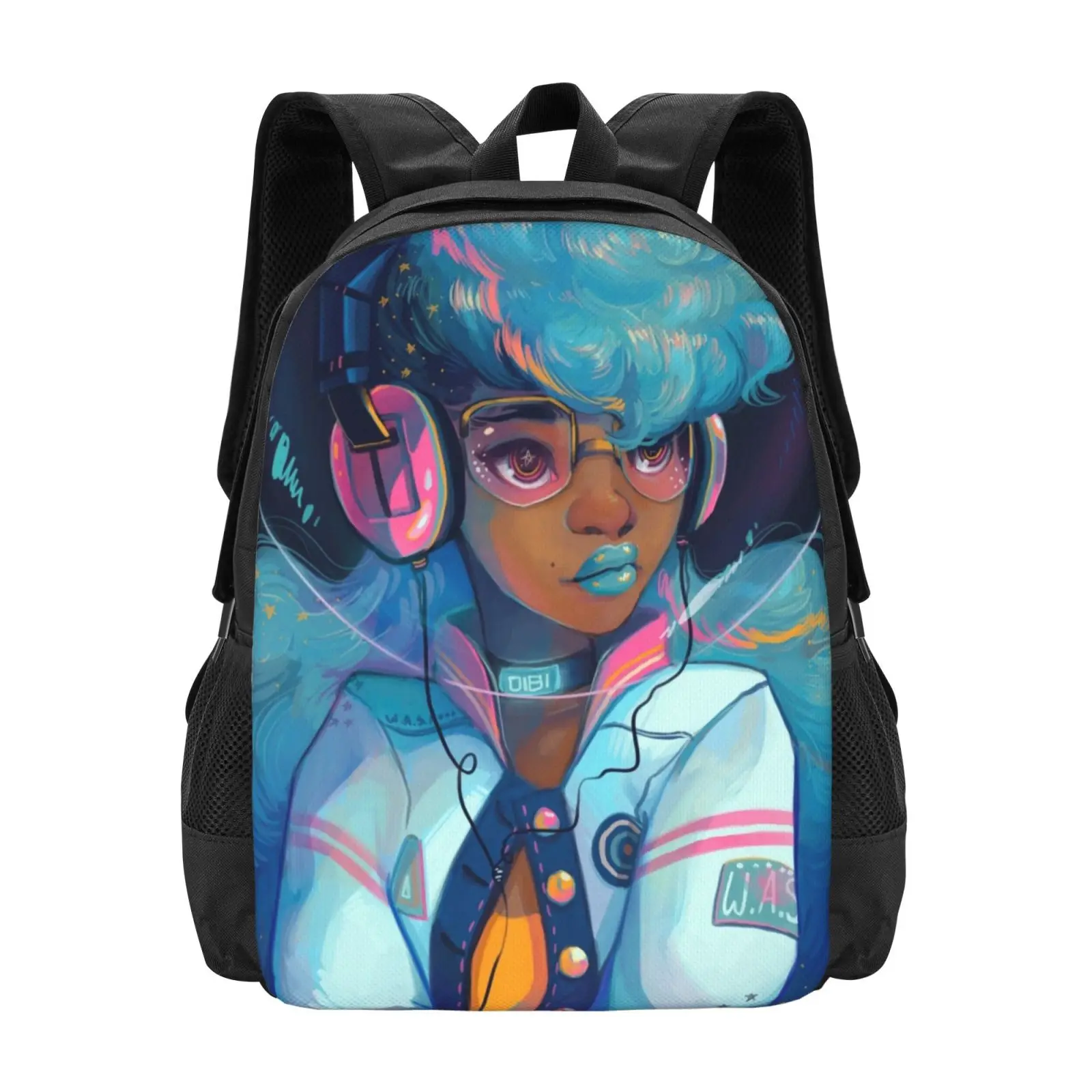 

Space Letterman New Arrivals Unisex Bags Student Bag Backpack Space Letterman Portrait Blue Spacey Galaxy Astronaut Astronot