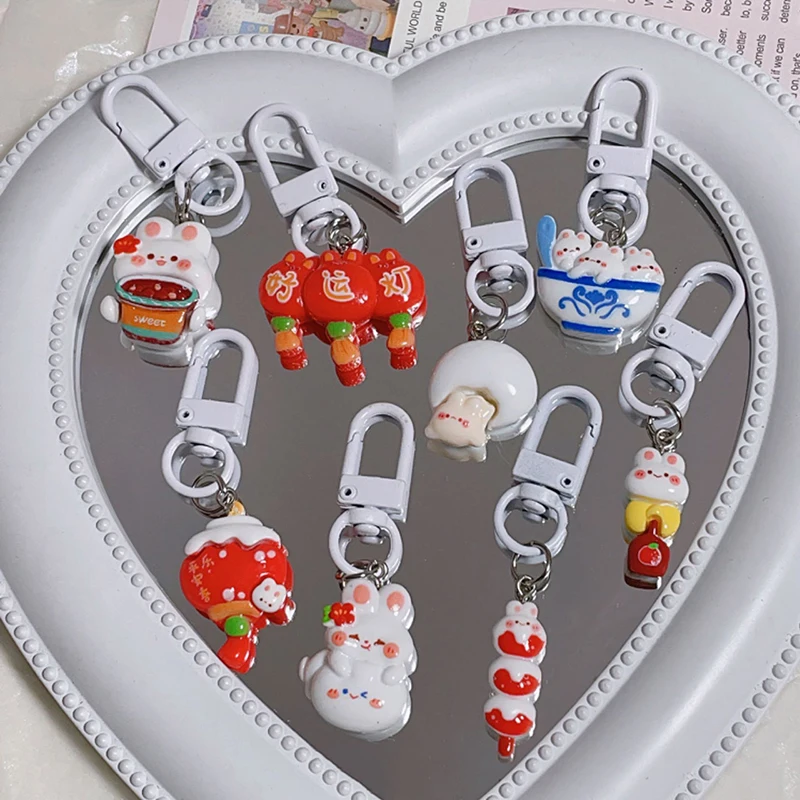 

Фонарь фестиваль пельмени кролик мультфильм мобильный кулон брелок Симпатичная Смола кавайная Автомобильная сумка аксессуар подвеска брелок