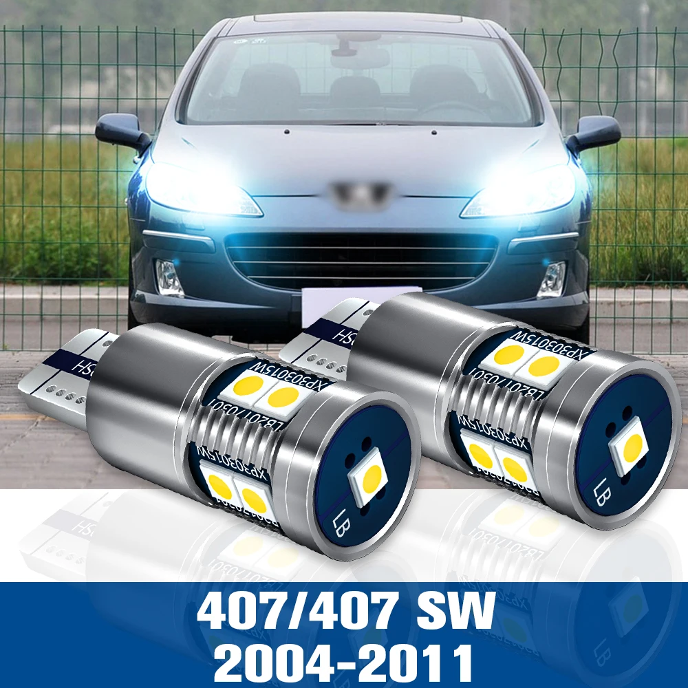 

2pcs LED Clearance Light Bulb Parking Lamp Accessories Canbus For Peugeot 407 2004-2011 2005 2006 2007 2008 2009 2010