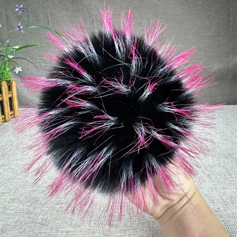 모자 비니 모자 가방 스카프에 대한 부드러운 100% 천연 여우 모피 pompom ..