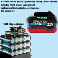 Batterie lithium rechargeable 18V 21V 6.0 9.0 12.0Ah pour outils électriques Makita 18V, clé à chocs sans fil, scie, perceuse, meuleuse, tournevis. 2