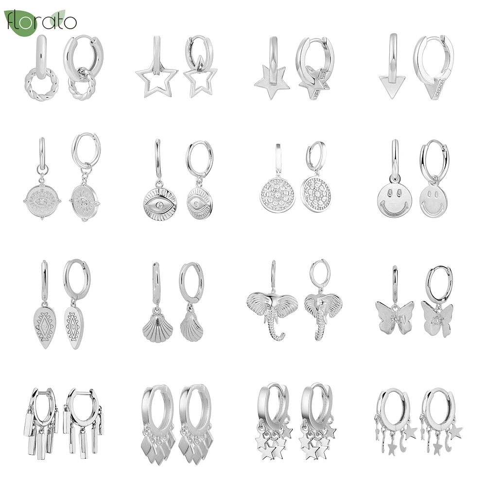 

925 Sterling Silver Needle Premium Silver Color Heart Earrings Fashion Silver Hoop Earrings for Women Party Trend Jewelry 2023