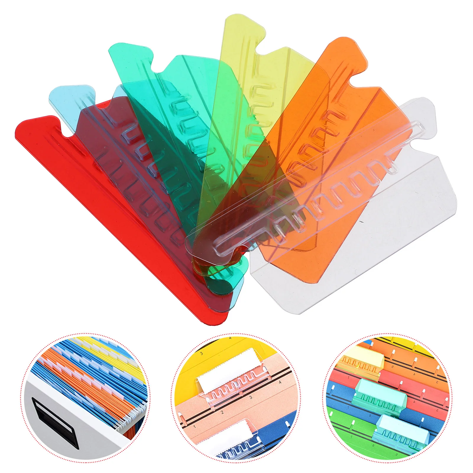 Guolao Color Pvc Label Writing Folder Small Hanging File Folders Tabs and Inserts Detachable for Labels