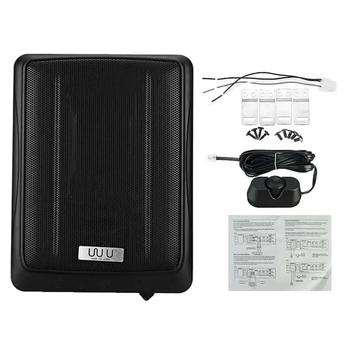 Car Amplifier Subwoofers Woofer 12V 10Inch 900W Car Subwoofer Audio Slim Under Seat Active Subwoofer Bass Amplifier Speaker