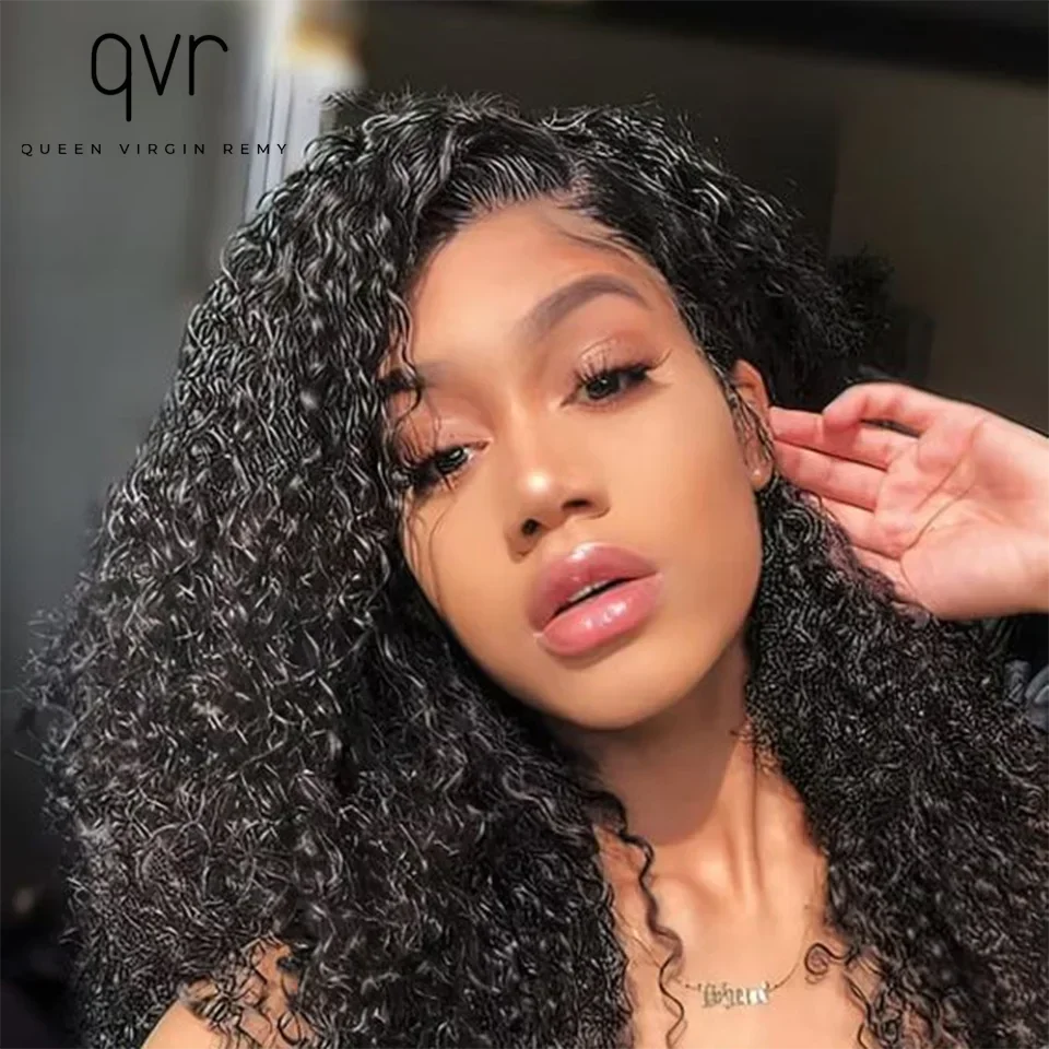 QVR Brazilian 100% Human Hair Bundles Kinky Curly Bundles Human Hair Extension qvr Jerry Curly Natural Black Weave