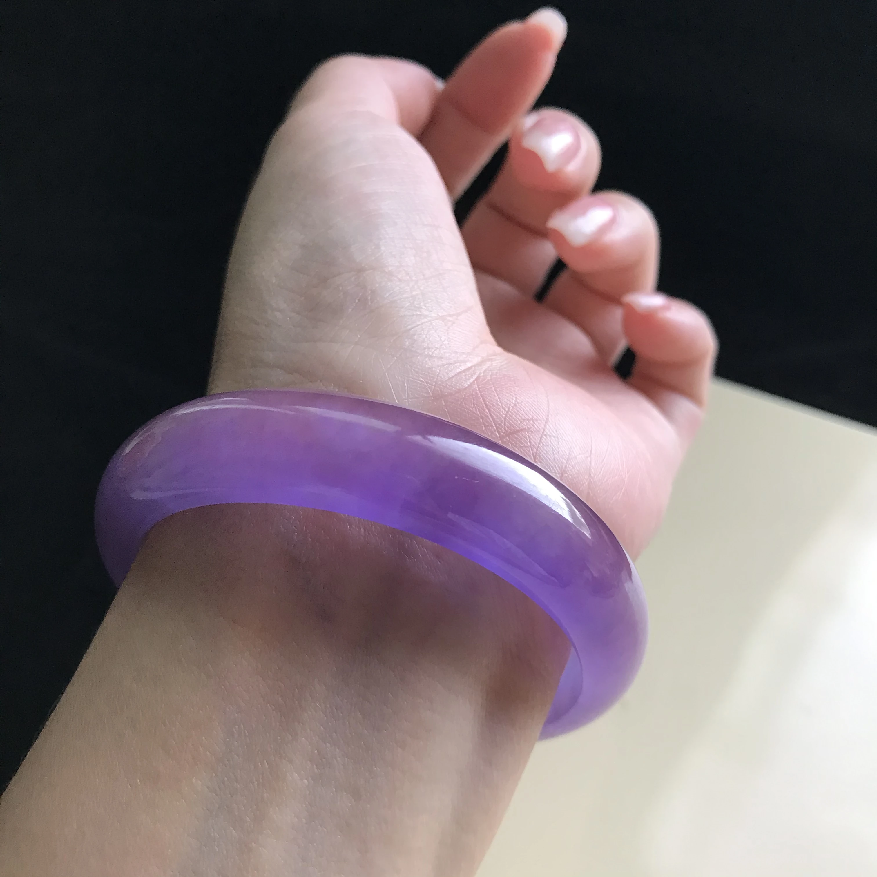 

Burma 100%Genuine High-end Jadeite Bracelet Jewelry Jade Bangles For Women 55mm (With Certificate)