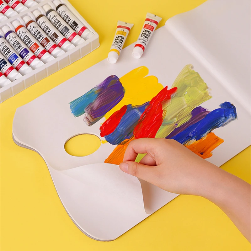 Tear-off Paper Palette Disposable No-Clean Tear-Off Portable Palette Outdoor Painting Tools Oil Painting Gouache