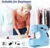 HTVRONT Mini Electric Sewing Machine for Beginners with 42 Pcs Set Portable Household Light Foot Pedal Straight Line Hand Table 4