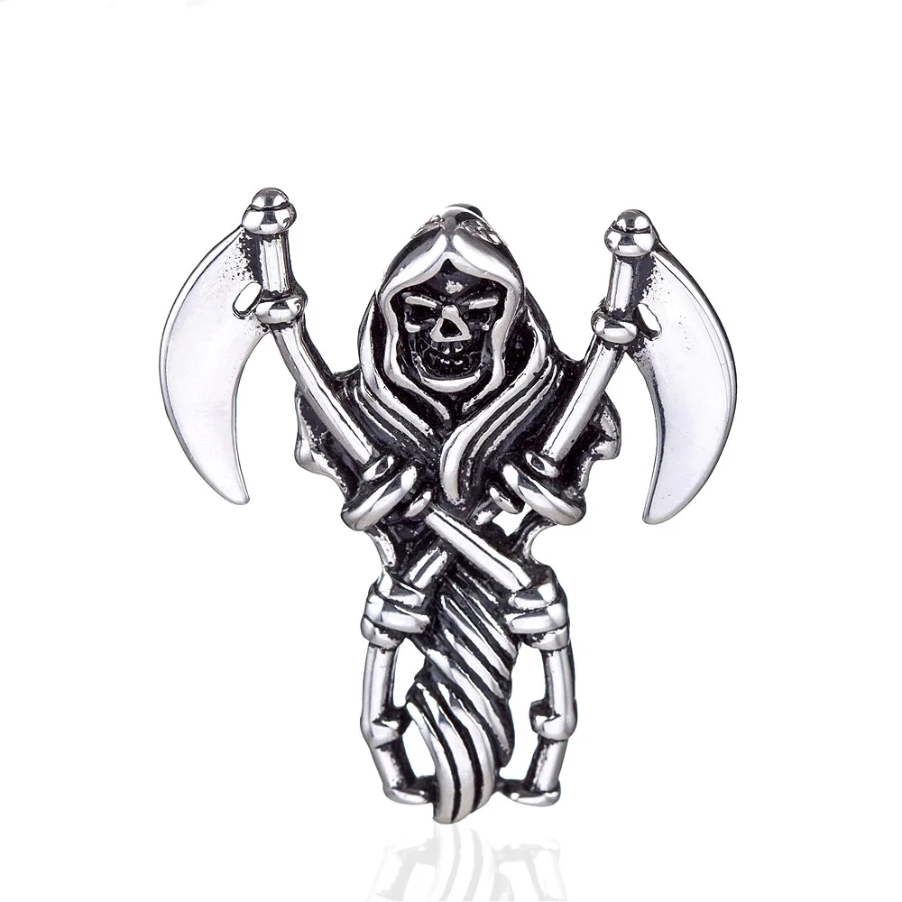 Collana da Uomo Gotico Falce della Morte Teschio Pendente Collana da Uomo Gotico Falce della Morte Teschio Pendente