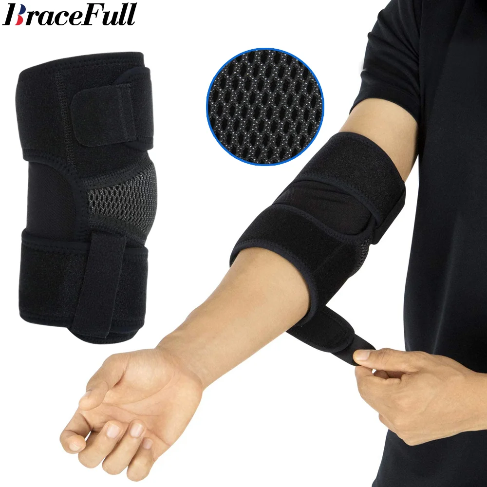 

Tennis Compression Elbow Sleeve Brace Wrap Bursitis Left Right Arm Tendonitis Support Strap Golf Men Women Sports Recovery