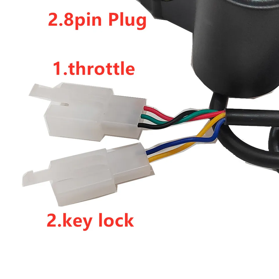 Interruttore Accensione Con Display Batteria Per Bici Elettriche - Blocco Chiave E Acceleratore Integrato