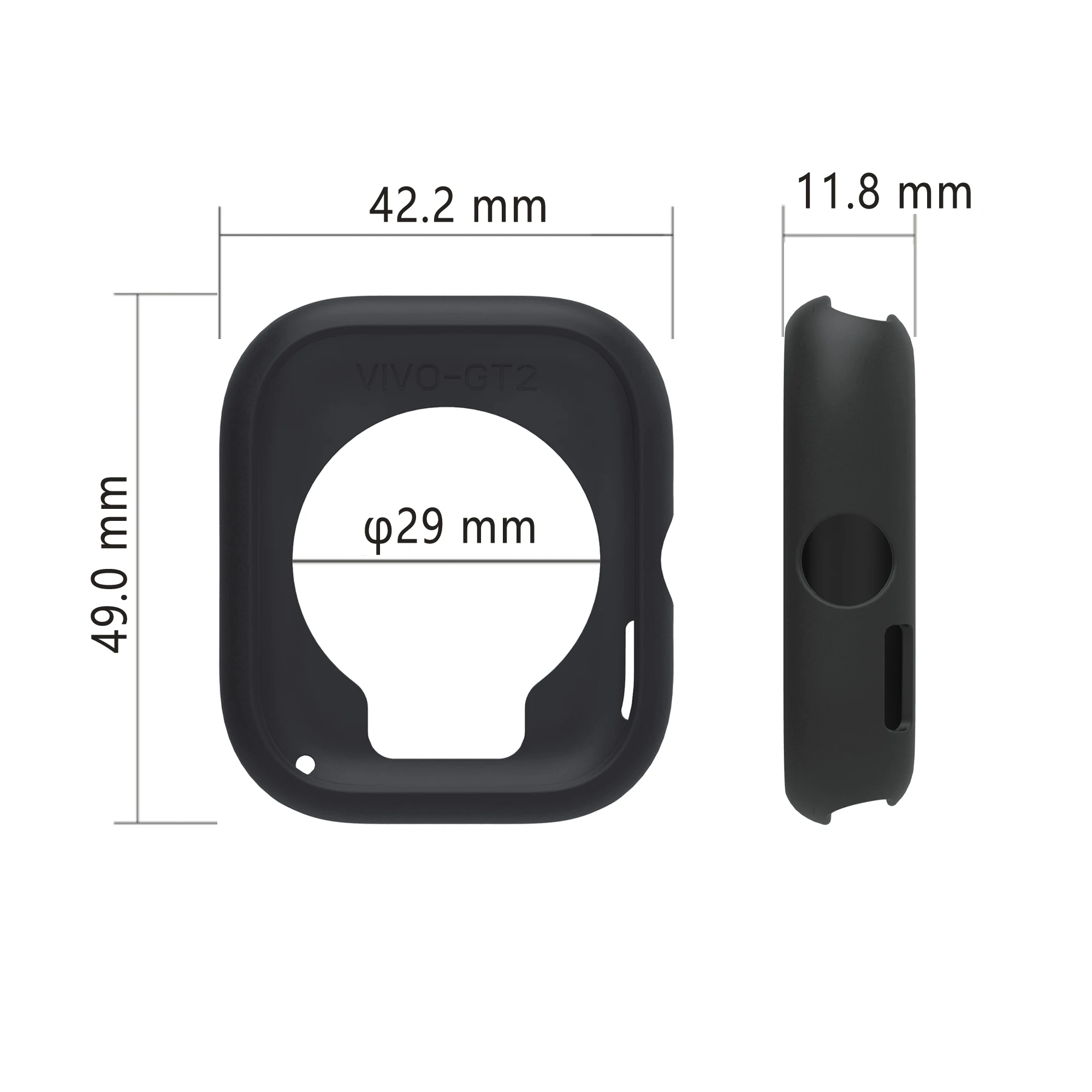 Clear TPU Shockproof Protective Watch Case for Smartwatch - Replacement Cover Shell