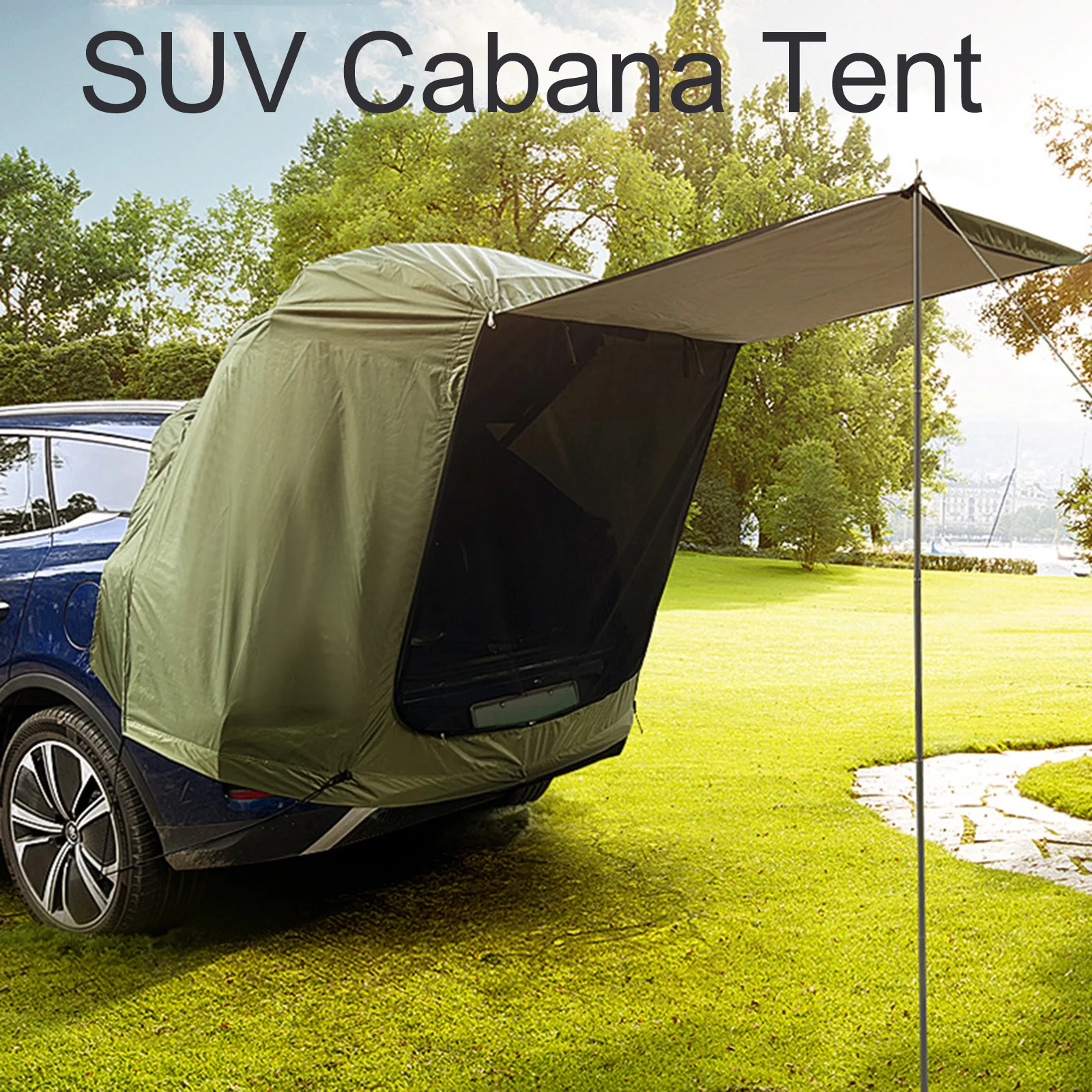 1set Camping Tent Kits SUV Cabana Tent with Awning Shade Large Space