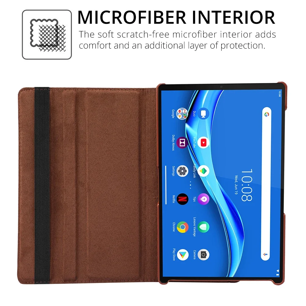 

Rotating Case for Lenovo Tab M10 Plus 10.6 FHD 10.3 3rd 2nd Gen 10.1 TB-128FU TB-X606 X306 M8 Gen 4 P11 Pro J607 M9 Tablet Cover