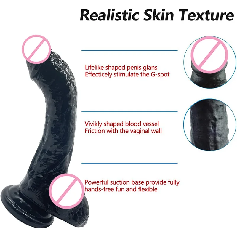 Realistic Dildo With 3XLR Quick Air Adapter Sex Machine AttachmentBig Dick Wand Lifelike Penis For Vaginal G-spot & Anal Play