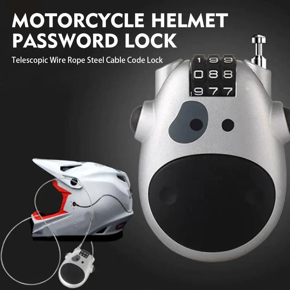 

Motorcycle Helmet Password Lock Telescopic Wire Rope Steel Cable Code Lock Anti-theft Safety Lock Bicycle Suitcase Luggage Lock