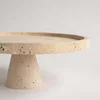 Hot Selling Natural Marble Stand Decorating Marble Round Wedding Cake Pastry Stand For Baking Travertine Cake Stand 4
