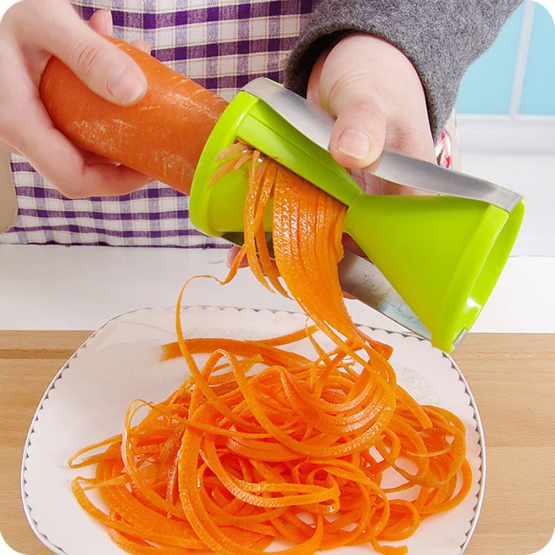 

Portable Vegetable Slicer Spiralizer Handheld Spiralizer Peeler Stainless Steel Spiral Slicer for Potatoes Zucchini Spaghetti