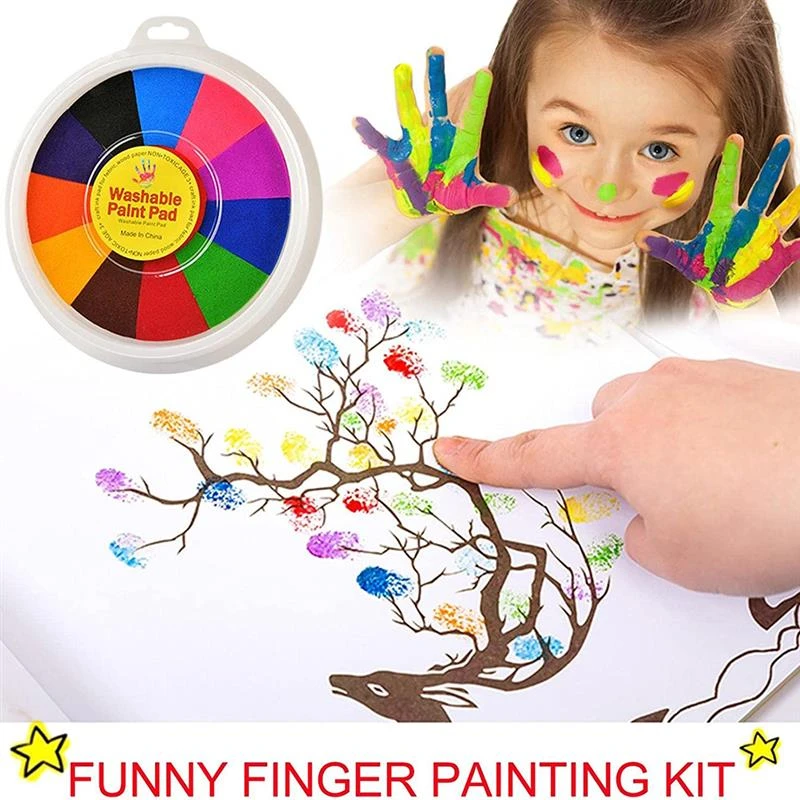 rosado el propósito penitencia Kit de pintura de dedos divertido para niños, juguete de dibujo de dedos  lavable no tóxico, manualidades DIY, herramienta educativa para niños|Repuestos  para pintar por números| - AliExpress