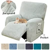 Jacquard Recliner Sofa Cover 1 Seater Stretch Relax Armchair Cover Non-Slip Sofa Covers for Living Room Washable 1 Set 1