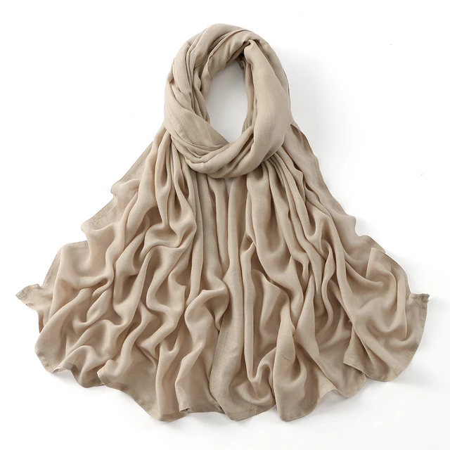 185*75 cm musulman Modal Hijab rayonne coton châles pour femmes mince plaine écharpe grande taille foulard islamique Turban bandeau