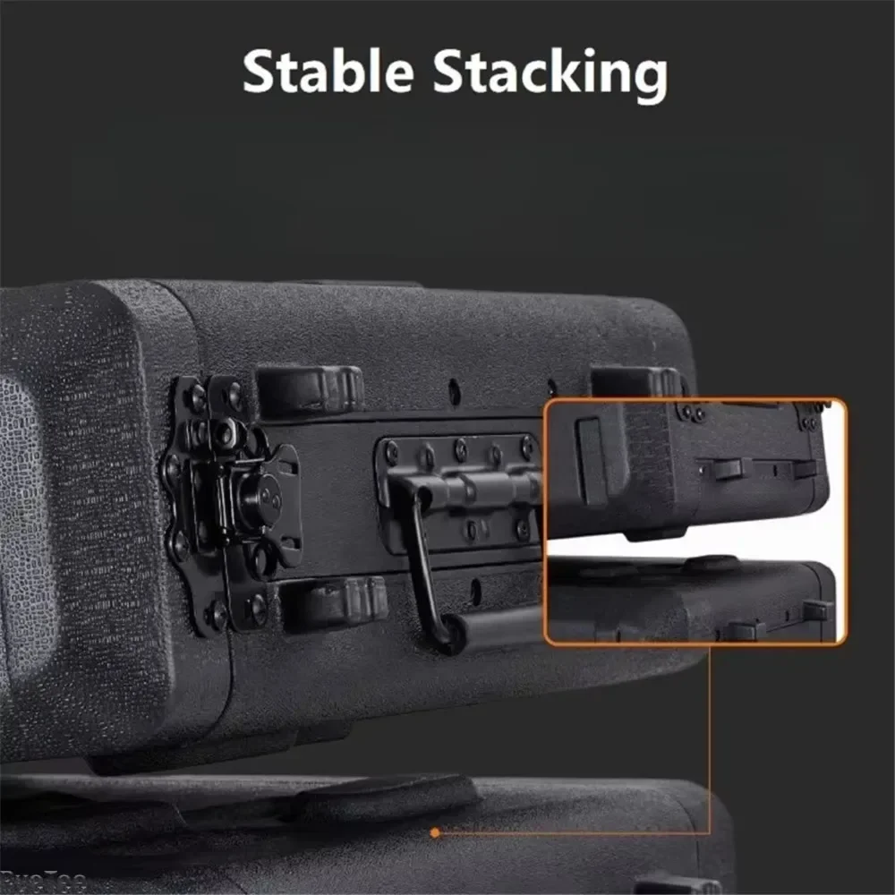 PE Plastic Professional Tool Box Organizer Stage Equipment Cabinet Audio Amplifier Portable Tool Box Shockproof Tools Packaging 5