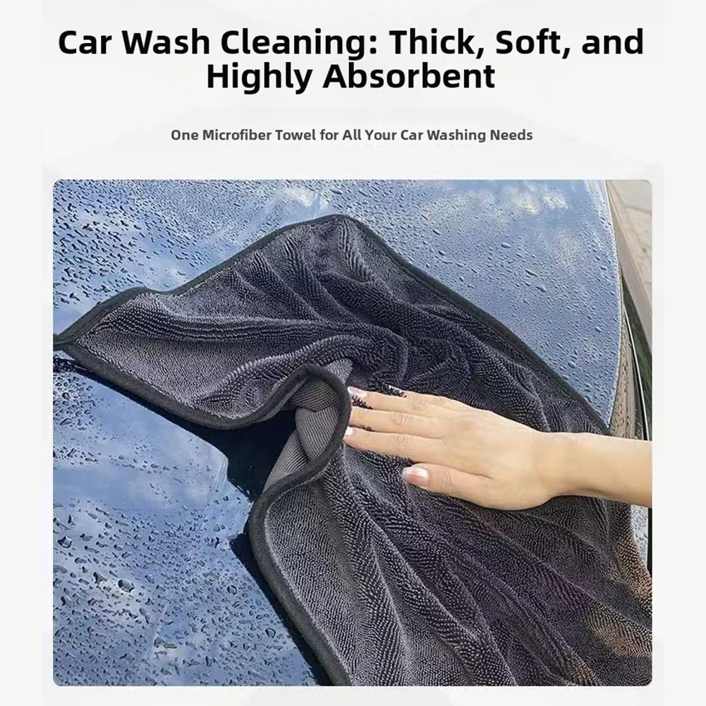 3개입 마이크로화이버 자동차 타월 차량 세척 천 자동차 청소 건조용 초흡수성 자동차 창문 유리 세척 타월 용품 40x60cm