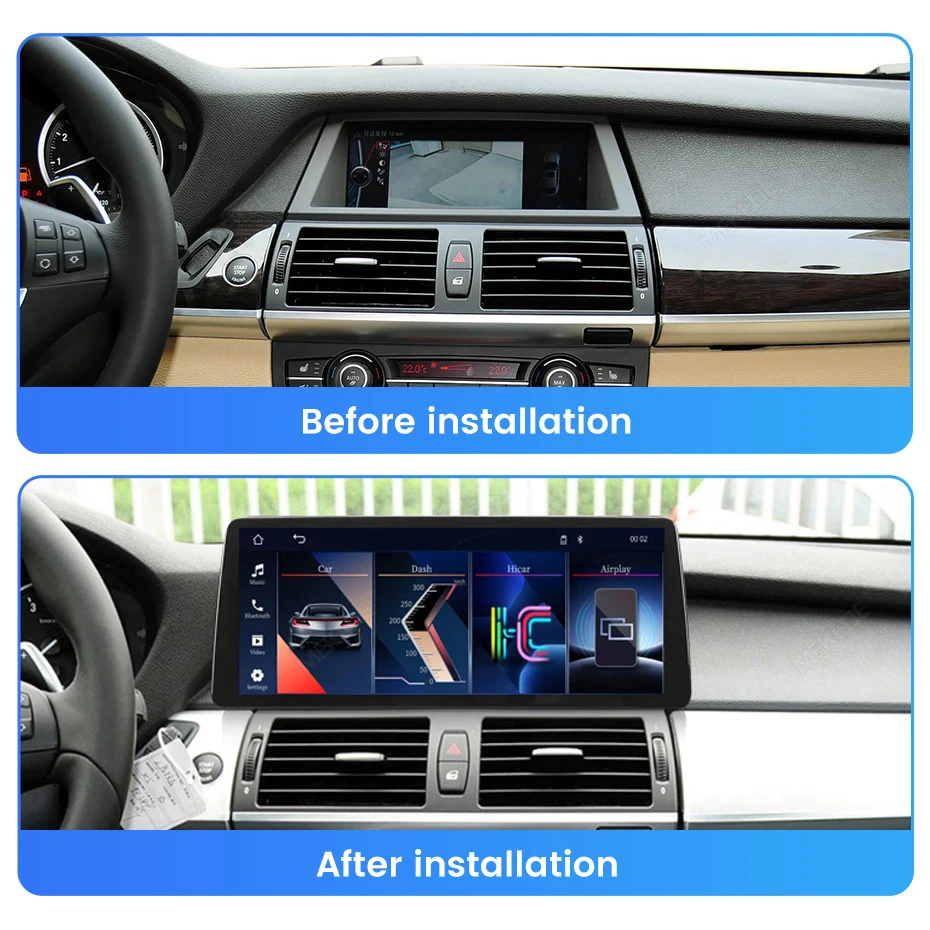 MEKEDE Radio para coche con sistema Linux de 10,25/12,3 pulgadas para BMW X5 E70 X6 E71 2007-2012 AirPlay Autolink CarPlay Android Auto GPS Navegación Reproductor Multimedia BT SWC Autoradio Reproductor de vídeo Unidad principal Estéreo Sistema inteligente 4