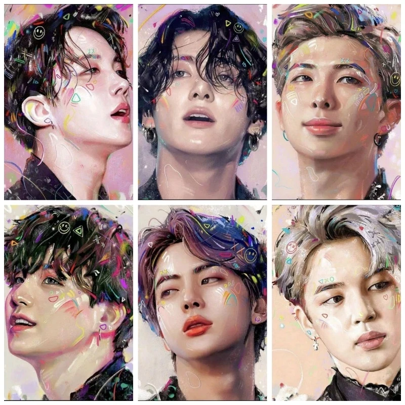 

Корейская поп-звезда алмазная живопись модная Kpop бродячие дети своими руками вышивка крестиком новое поступление полная квадратная Алмазная мозаика домашний Декор подарок