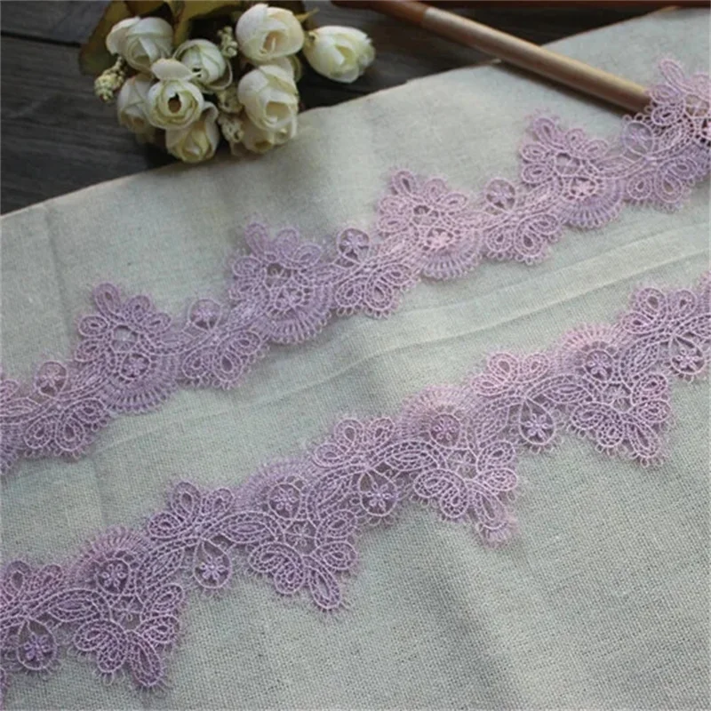 Lace Fabric Lace Ribbon Embroidery Fabric Lace Ribbon DIY Sewing Curtain Clothes Collar Trims Craft Decoration Guipure Supplies 189A4