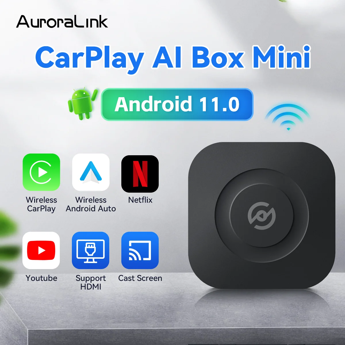 Auroralink Carplay Ai Box Mini Tv Box Wireless Carplay Android Auto For ...